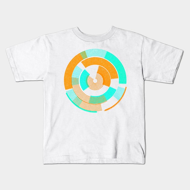 Geometric abstract circle galaxy Kids T-Shirt by carolsalazar